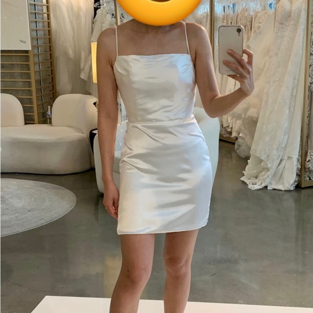NEW Ivory White Bridal Satin Dress | Size 2